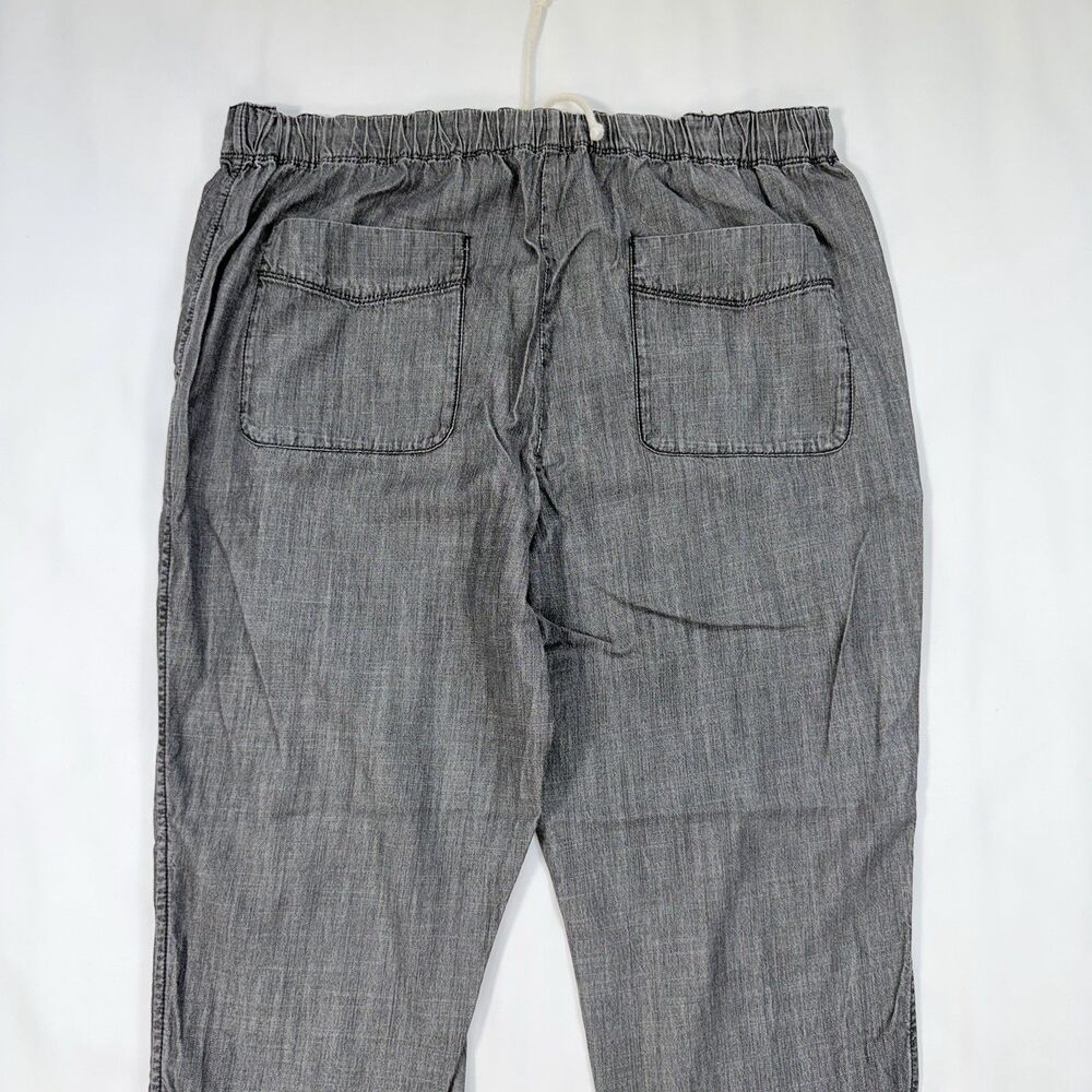 Eileen Fisher Tencel Organic Cotton Ankle Pants Gray MEDIUM Pull On Coastal - Picture 10 of 10